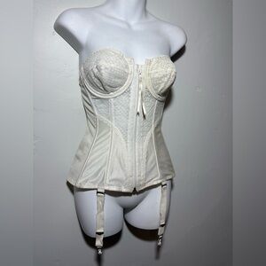 Lady Marlene corset shapewear Merry Widow 36C white vintage